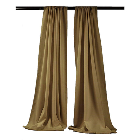 Backdrop Drape Curtain Polyester Poplin Fabric - Seamless, 5 Feet Wide X 9 Feet High (1 Set)