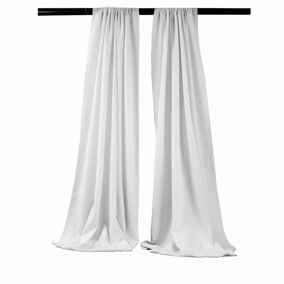 Backdrop Drape Curtain Polyester Poplin Fabric - Seamless, 5 Feet Wide X 9 Feet High (1 Set)