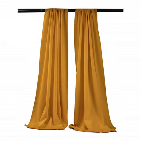 Backdrop Drape Curtain Polyester Poplin Fabric - Seamless, 5 Feet Wide X 9 Feet High (1 Set)