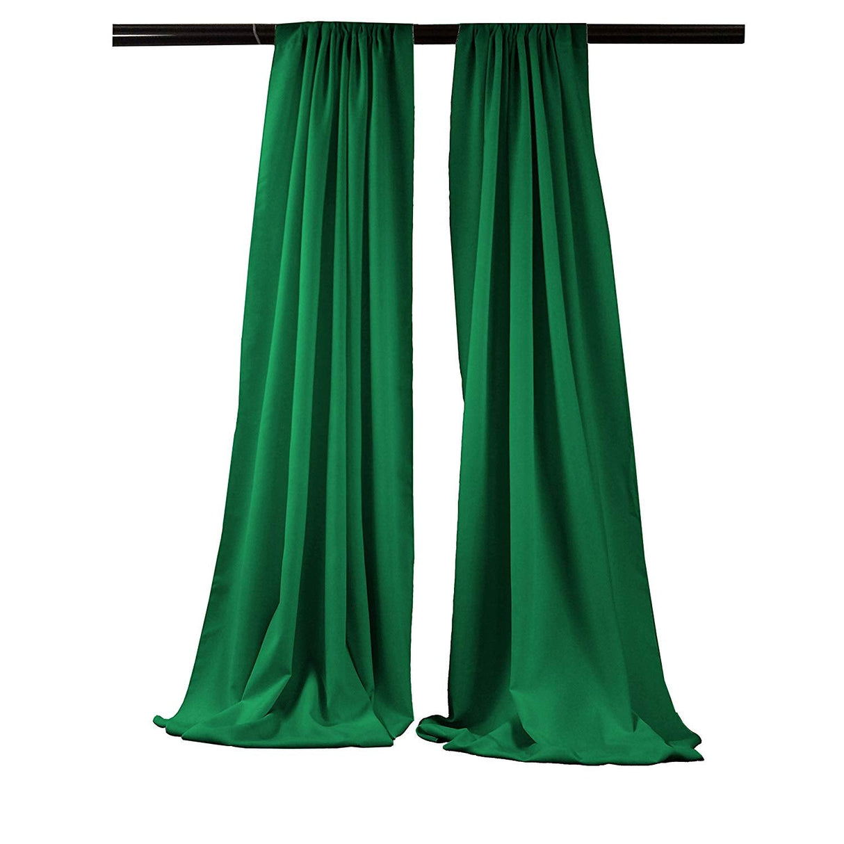 Backdrop Drape Curtain Polyester Poplin Fabric - Seamless, 5 Feet Wide X 9 Feet High (1 Set)