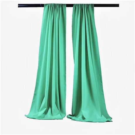 Backdrop Drape Curtain Polyester Poplin Fabric - Seamless, 5 Feet Wide X 9 Feet High (1 Set)