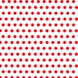 1″ One Inch Red Polka Dot on White Poly Cotton Fabric,