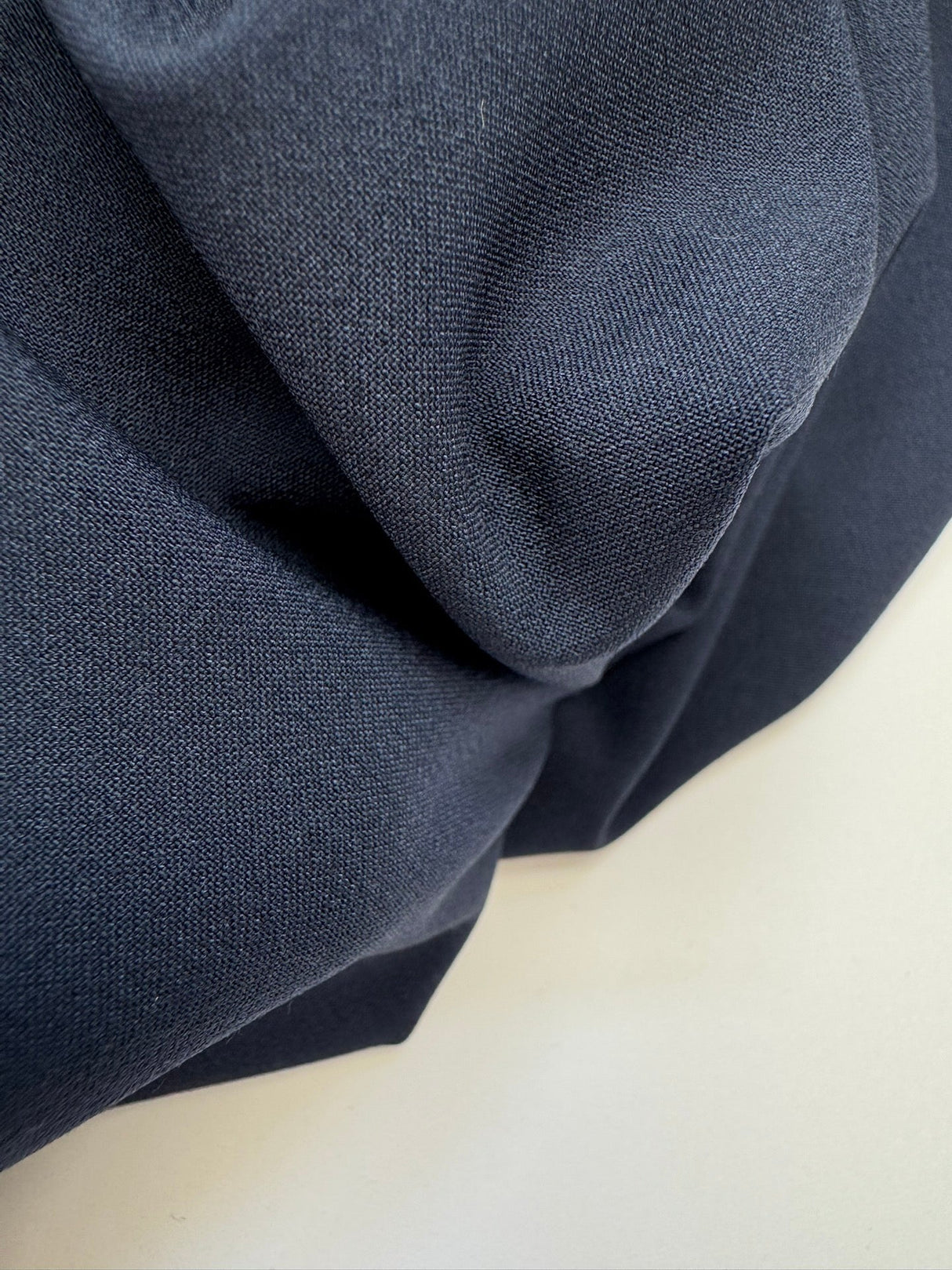 Virgin Wool Blue Windproof Suiting