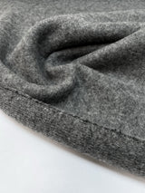 Wool Knitted Melange Gray Fabric