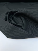 Wool Jacquard Ribbed Blue Fabric