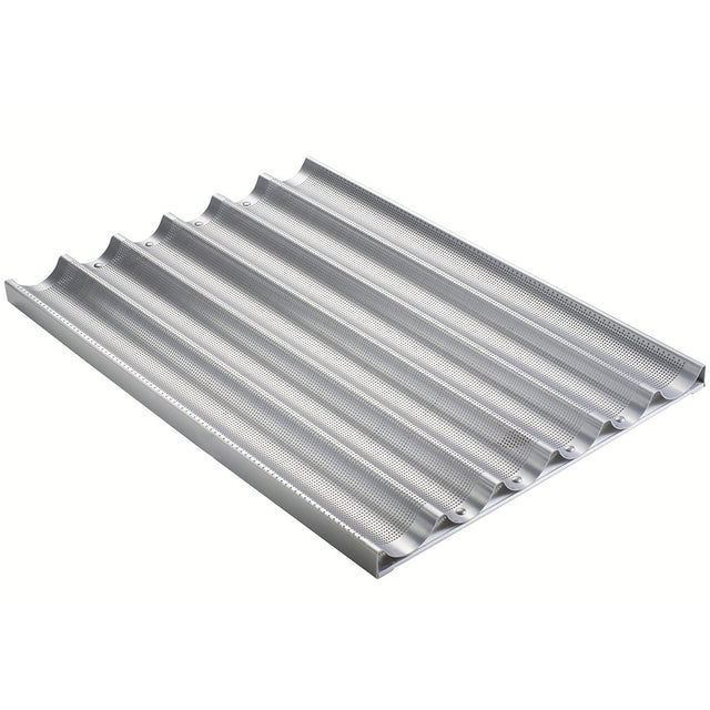 Baguette/French Bread Pan Perforated Aluminum- 6 Channels
