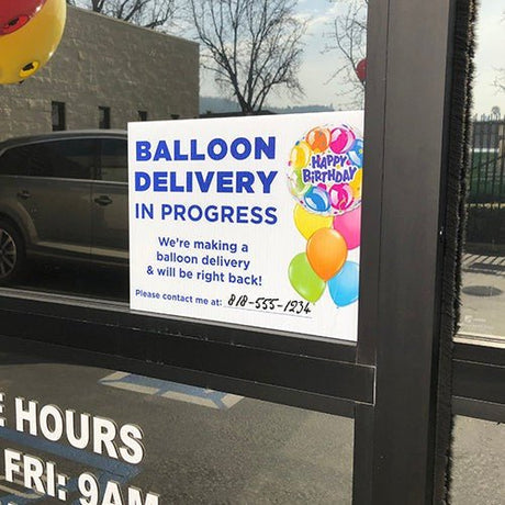 Decorator Tool Balloon Delivery Windshield Sign