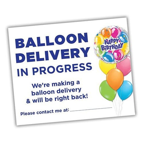 Decorator Tool Balloon Delivery Windshield Sign