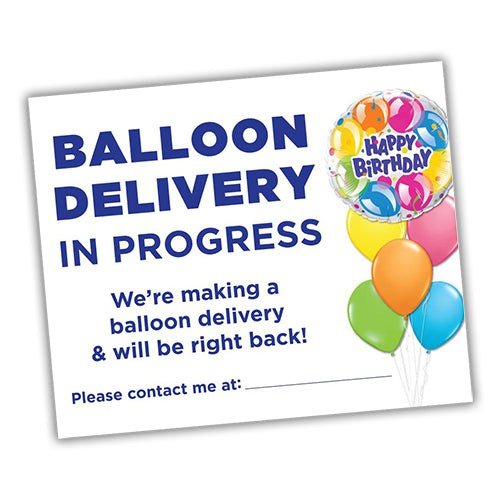 Decorator Tool Balloon Delivery Windshield Sign