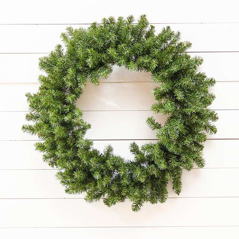 30" LED Balsam Pine Wreath Battery Operated Christmas Door Decor
