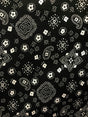Paisley Bandanna Black Polyester Cotton Fabric - Black Paisley Bandanna Print, 59/60" Width (1 Yard)