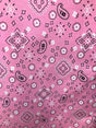 Paisley Bandanna Pink Poly Cotton Fabric - Pink Paisley Print, 59/60" Width (1 Yard)