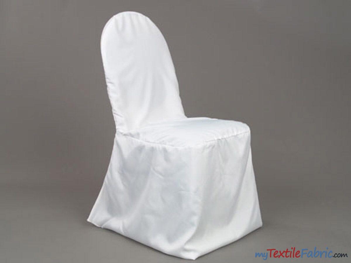 Polyester Banquet Chair Cover - 100 Percent Polyester Fabric, Solid, 38" Height, 17" Chair Back, 18" Seat, 18" Leg (By Piece)