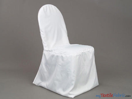 Polyester Banquet Chair Cover - 100 Percent Polyester Fabric, Solid, 38" Height, 17" Chair Back, 18" Seat, 18" Leg (By Piece)