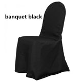 Wrinkle Free Scuba Polyester Fabric - Banquet Chair Cover, White, Ivory, Black, 38" Chair Back, 180 GSM (By Piece)