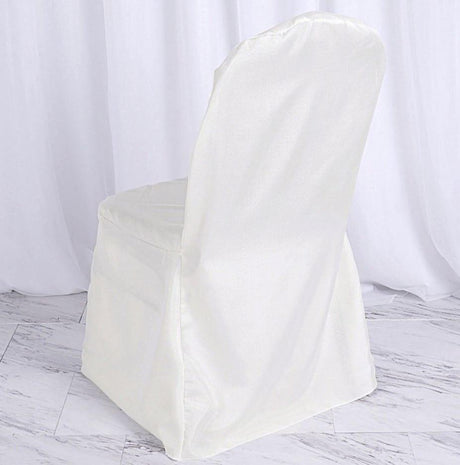 Polyester Banquet Chair Cover - 100 Percent Polyester Fabric, Solid, 38" Height, 17" Chair Back, 18" Seat, 18" Leg (By Piece)