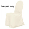 Polyester Banquet Chair Cover - 100 Percent Polyester Fabric, Solid, 38" Height, 17" Chair Back, 18" Seat, 18" Leg (By Piece)