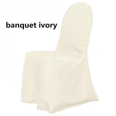 Wrinkle Free Scuba Polyester Fabric - Banquet Chair Cover, White, Ivory, Black, 38" Chair Back, 180 GSM (By Piece)