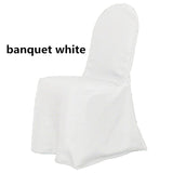 Wrinkle Free Scuba Polyester Fabric - Banquet Chair Cover, White, Ivory, Black, 38" Chair Back, 180 GSM (By Piece)