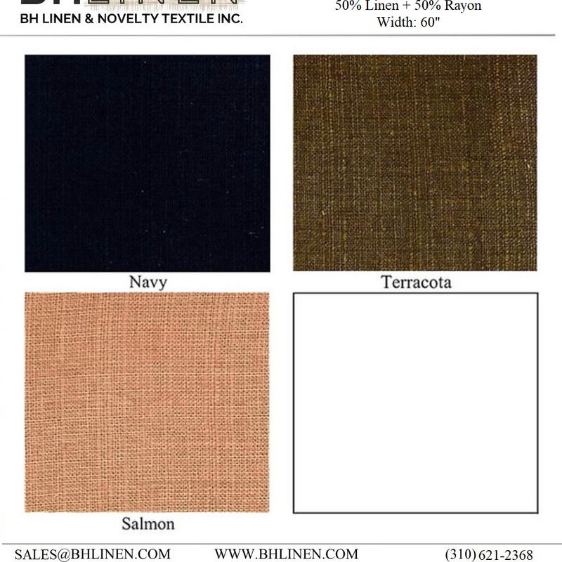 Linen Rayon Basket Weave Fabric