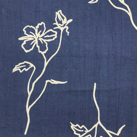 Linen Batique Indigo Print Fabric