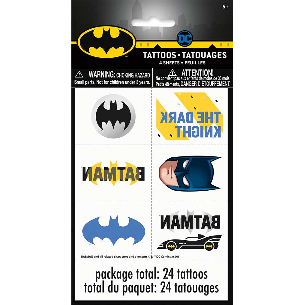 Batman Temporary Tattoos 24 Pack