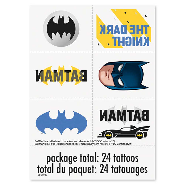 Batman Temporary Tattoos 24 Pack