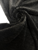 Black Polyester Acrylic Knitted Fabric