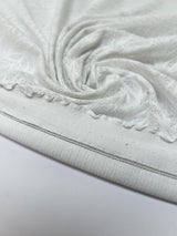 Polyamide Elastane Knitted Floral White Fabric