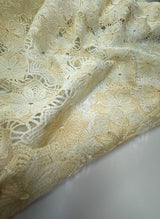 Polyamid Macramé Floral White-Beige