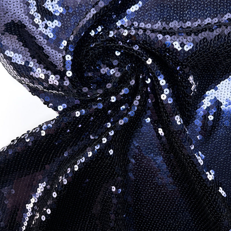 Purple Polyamide Crepe with Sequins