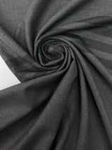 Wool Twill Gray Striped Suiting Fabric