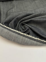 Cotton Denim Striped Blue Stretch