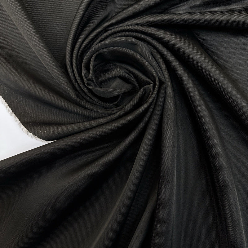 Black Twill Blend Suit Fabric