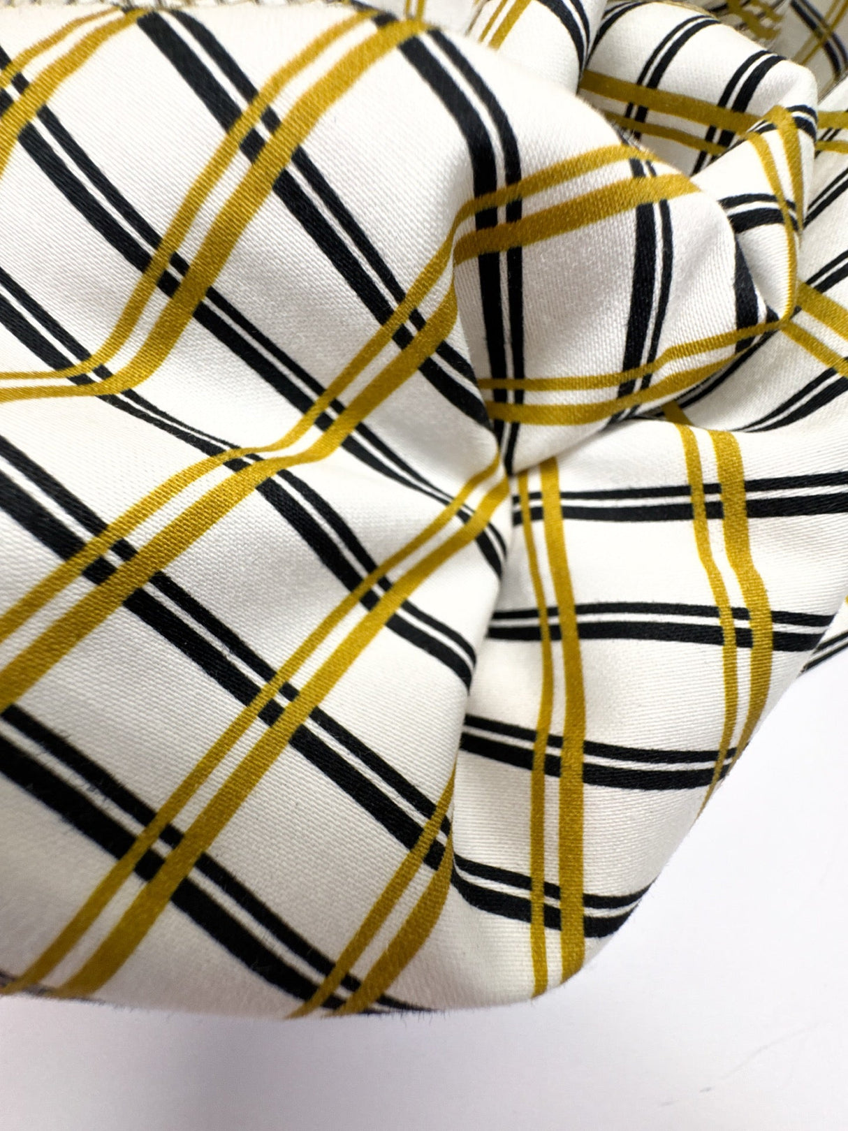 Viscose Sateen Checked White Multicolour