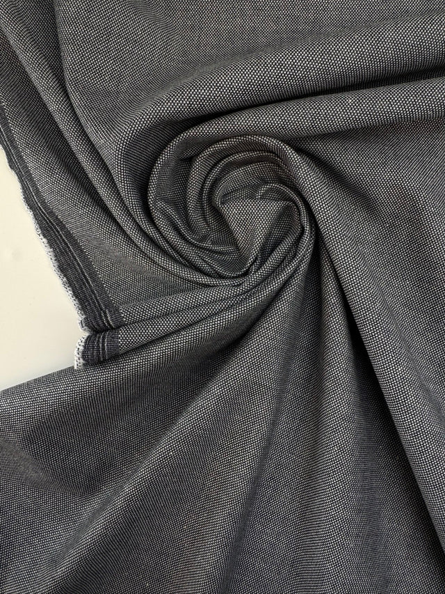 Italian Cotton Plain Weave Gray Shades Fabric