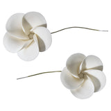 White Plumeria 4 per order - Gum Paste Flowers cake toppers