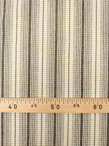 Wool Cotton Striped Fabric