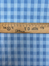 Polyamide Elastane Checked Knit White Blue