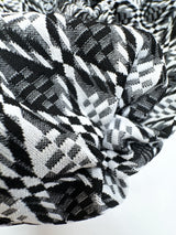 Polyamide Elastane Jacquard Knit Black White