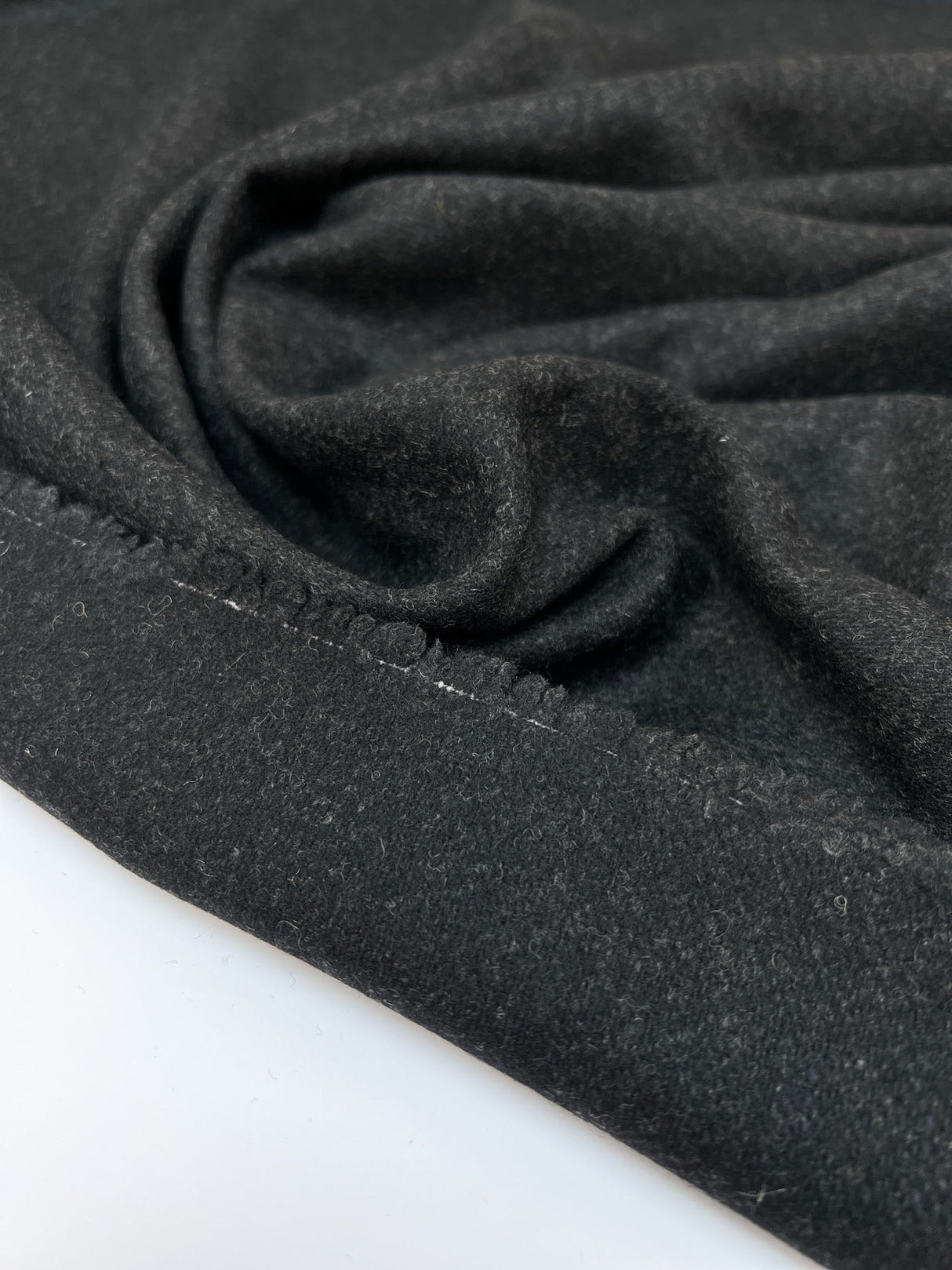 Wool Tweed Melange Gray Black