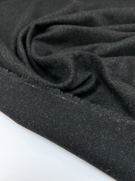 Wool Tweed Melange Gray Black