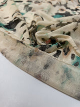 Cotton Knit Printed Brown Beige