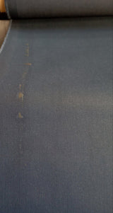 Blue Cotton Elastane Twill Suit Fabric