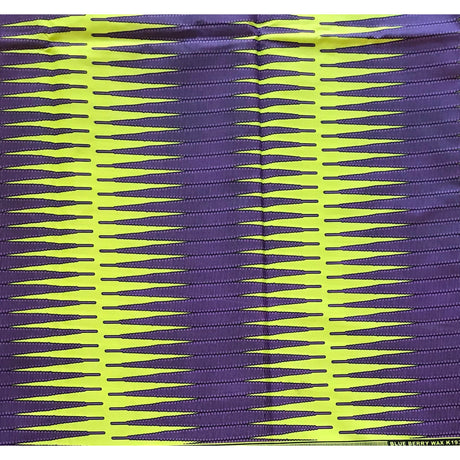 African Print Fabric Ankara Polycotton Fabric - Purple, Green Owerri Beat Design, 45" Width (Per Yard)
