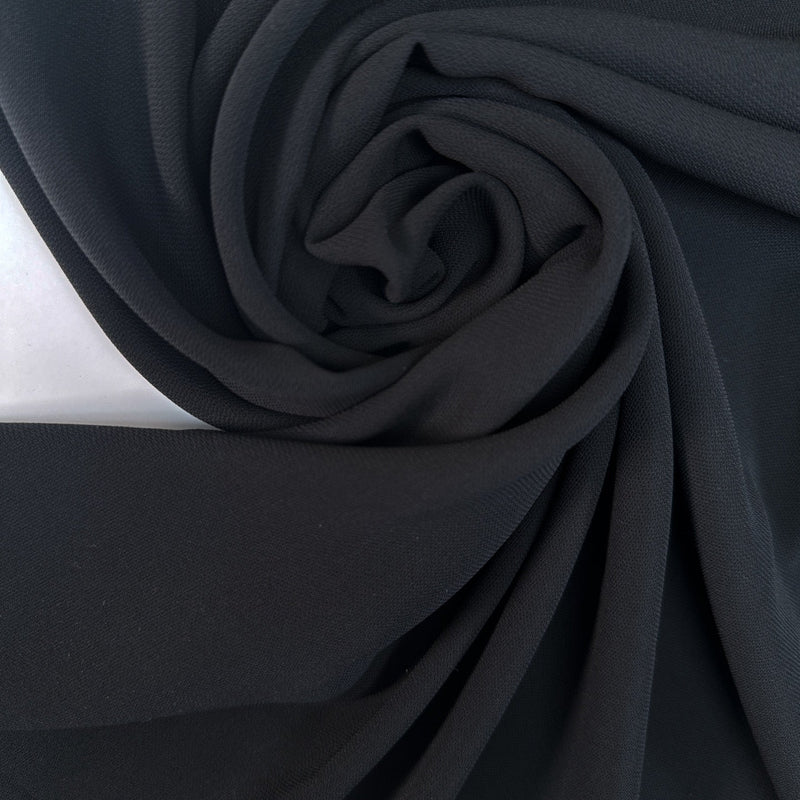 Black Polyester Crepe