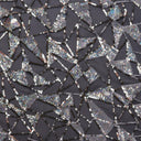 Flaunt It Polyester Spandex Mesh Sequin Fabric - Black/Silver, 55/56" Width (1 Yard)
