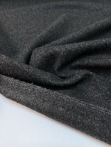 Italian Bouclé Coat Fabric Gray Black