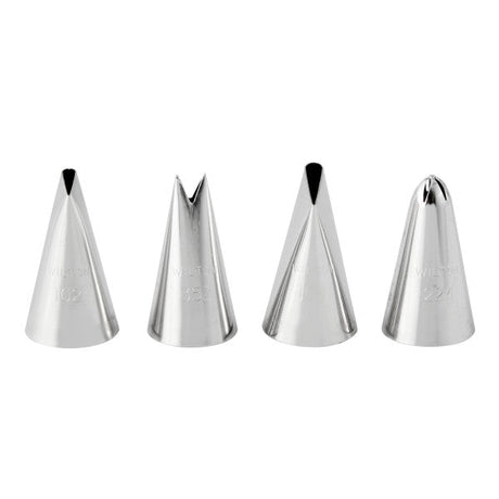 191007443 Wilton Standard Flower Piping Tip Set, 4-Count (Tips # 102, 104, 224, 352)