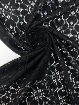 Black Cotton Guipure Lace